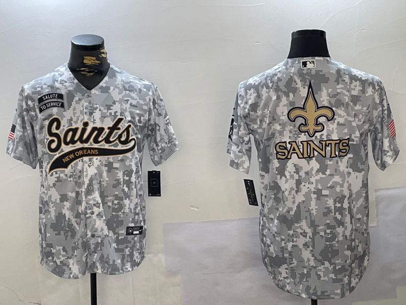 Men New Orleans Saints Blank Nike Arctic Camo 2024 Salute to Service Limited NFL Jersey style 4->new orleans saints->NFL Jersey